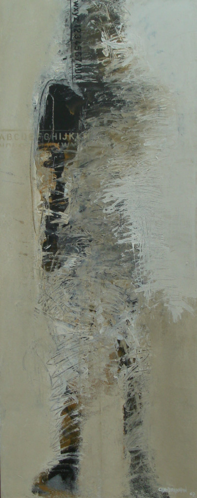Chandra Johan,  A Man I, acrylic on canvas, 59"x23", 2007   [SOLD]