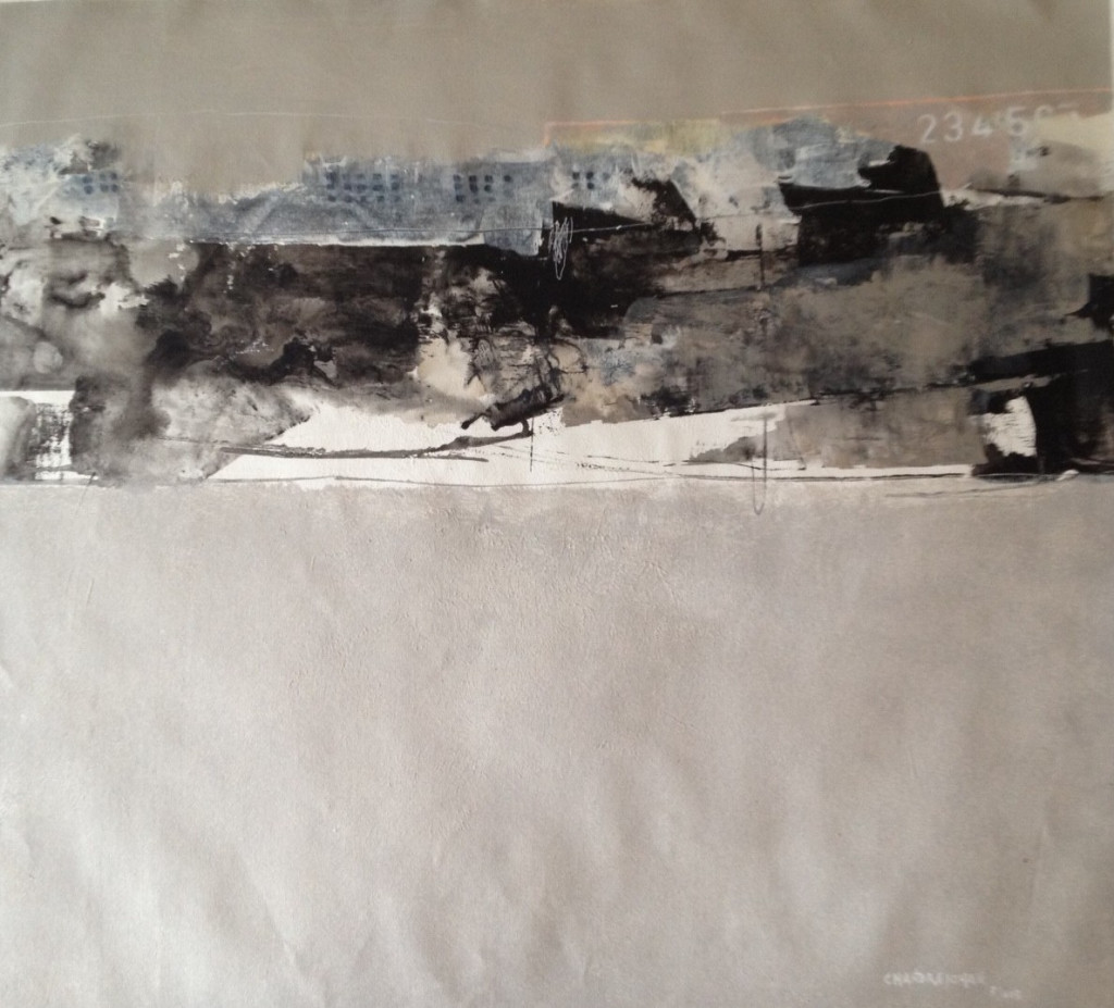 Chandra Johan, Cityscape II, acrylic on canvas, 37"x41", 2013