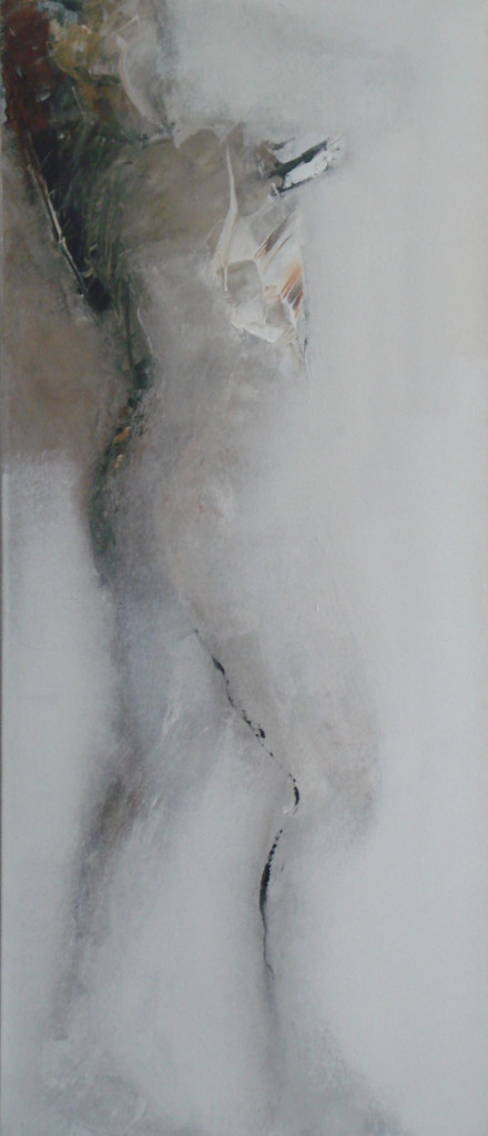Chandra Johan, Gymnast I, acrylyc on canvas, 55"x23", 2007