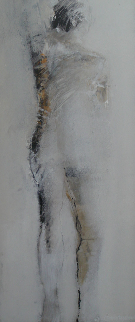 Chandra Johan, Gymnast III, acrylyc on canvas, 55"x23", 2007  [SOLD]