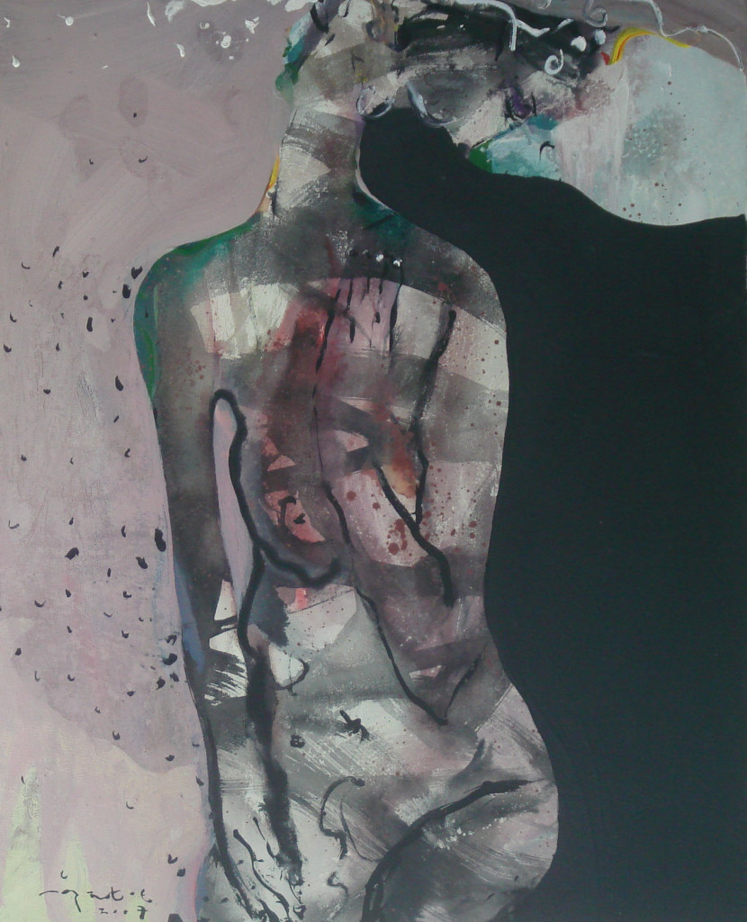 Gatot Widodo, Alone in the Night - acrylic on canvas, 39"x31", 2007