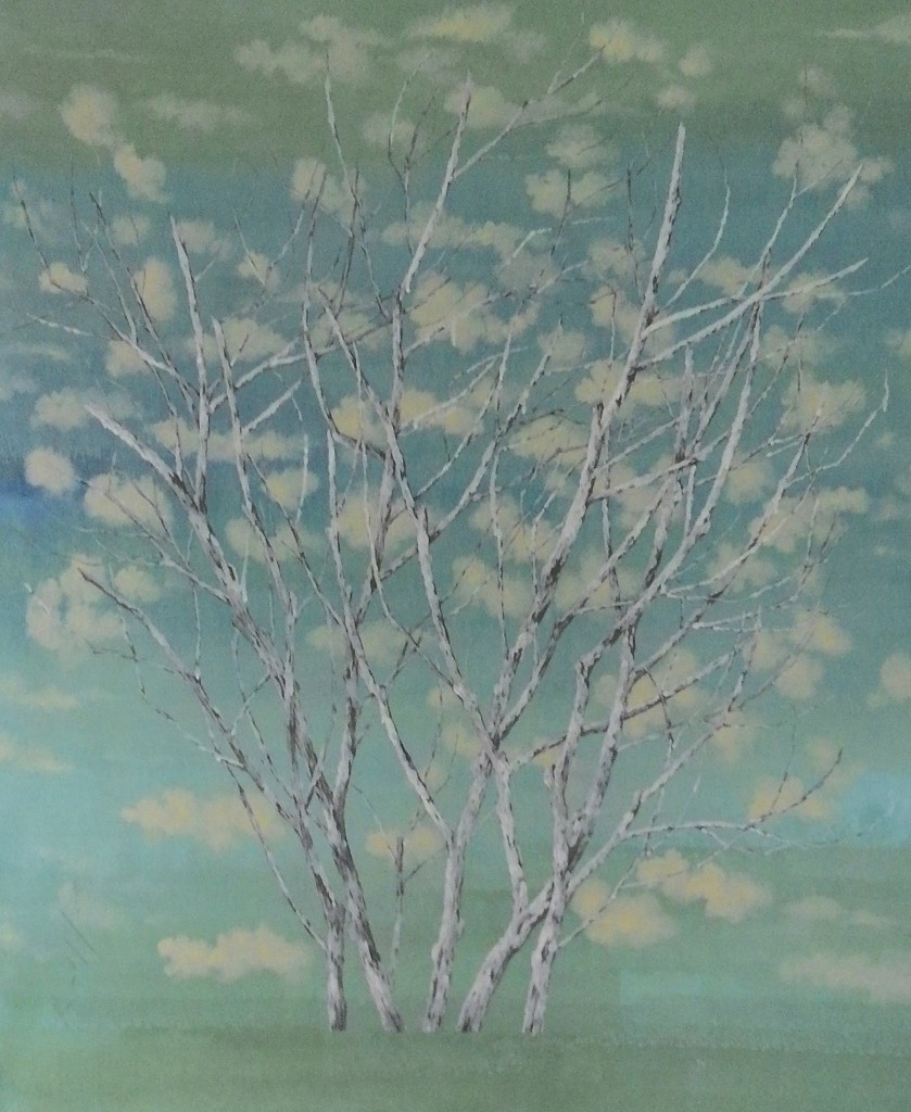 Rudi St Dharma, Season from Heaven 2, acrylic on canvas, 47"x39, 2015