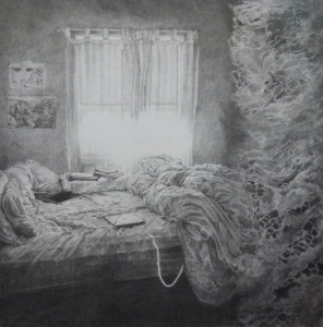 Ashley Yeo, A Lot of Things are Beyond Me, graphite on paper, 12"x11", 2015