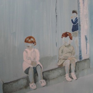 Laurence Lignel, waiting for the snack, oil on canvas [SOLD]